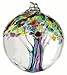 Kitras Art Glass - FAMILY TREE OF ENCHANTMENT WITCH BALL - Old English - Hand Blown Glass Hanging Ornament-OR-TREE-06-FA