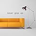 Homar Removable Wall Decals Sticker Art Decoration with Inspiring Quote Never Give Up