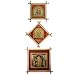 Set of 3 Framed Ganesh Paintings with Red Border