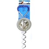 Petmate 9mm by 18-Inch Easyturn Stake with 20-Feet of Tieout Cable, Blue