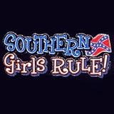 Toddler Bella T-Shirt : Southern Girls Rule - Redneck Girl with Rebel Flag - Litho Glitter