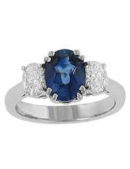 Sapphire and Diamond 3 Stone Ring
