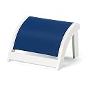 Telescope Casual Marine Grade Polymer Adirondack Sling Ottoman, Fabric Color: Cobalt, Finish Color: Textured Snow