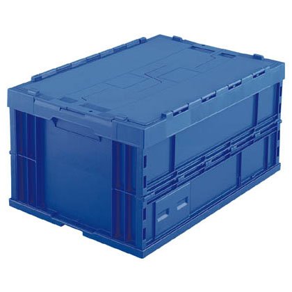 ＴＲＵＳＣＯ　折りたたみコンテナ７５Ｌ（蓋付）　暗青