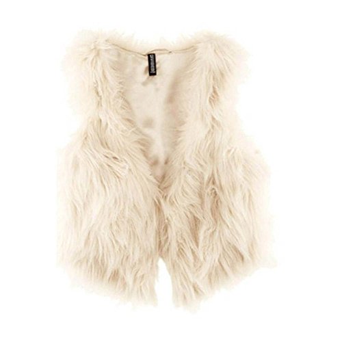 ROPALIA Womens Winter Sleeveless Coat Waistcoat Warm Faux Fur Short Vest Coat