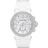 Michael Kors Watches Ladies Glitz Ceramic White Dial Watch