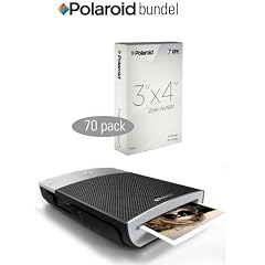 Polaroid GL10 Bluetooth Digitaler Fotodrucker mit ZINK Zero Ink-Technologie + Polaroid ZINK 7.6 x 10.2 cm (3 x 4 Zoll) Fotopapier f�r den GL10 Drucker - 70 St�ck Packung