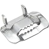 BAND-IT C35499 Galvanized Carbon Steel Ear-Lokt Buckle, 1/2" Width, 100 per Box
