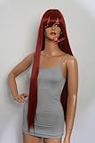 Epic Cosplay Persephone Dark Red Long Straight Wig 40 Inches (12DR)