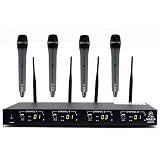 Av-jefe Aur010/uh002 Uhf 4 Channel Frequency Selectable Handheld Rack Mount Wireless Microphone