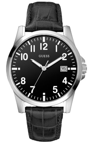 Guess Herren-Armbanduhr XL Squadron Analog Leder 642W65012G3