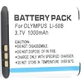 Rechargeable Lithium Ion Battery LI-50B for Olympus u 1010, u 1020, u 1030, 9000, 9010, TOUGH-6000, TOUGH-6010, TOUGH-8000