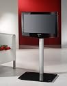 VCM Torino LCD-Standfuß Aluminium Schwarzglas