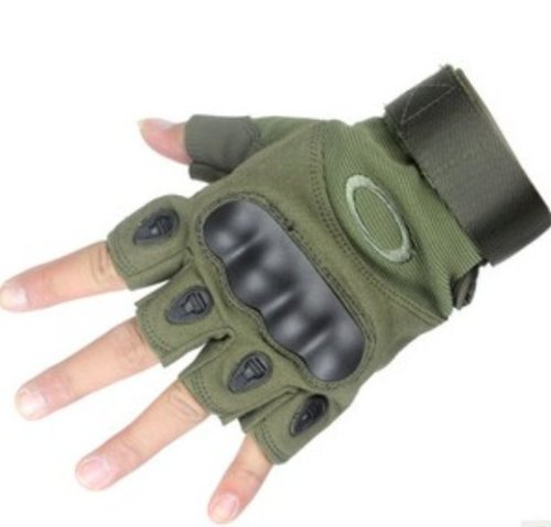 1 Pair Outdoor Sports Fingerless Military Tactical Airsoft Hunting Cycling Bike Gloves Green M/L/XL
