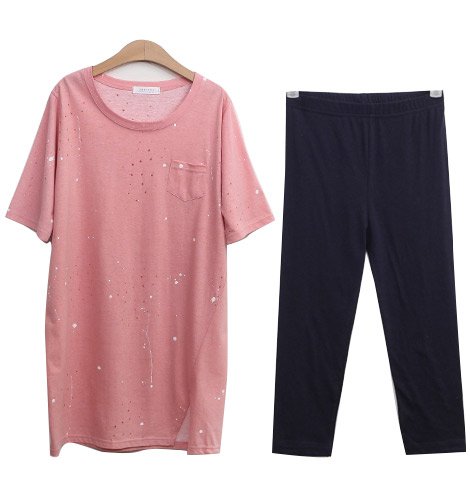 (イイネショップ) eeNeshop ペイント　カットソー レギンス パンツ セット