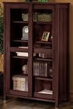 Mission style 5 shelf Bookcase With 2 Sliding Doors