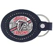 Atlanta Falcons Fine Leather/Pewter Key Ring - NFL Football Fan Shop Sports Team Merchandise