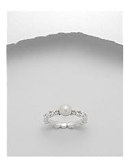 Fresh Water Pearls Ring In 92.5 Sterling Silver