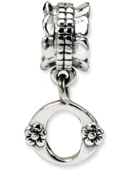 Genuine Reflection Beads (TM) Bead Charm. Sterling Silver Reflections Letter O Dangle Bead. 100% Satisfaction Guaranteed.