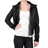 Hailey Jeans Co Juniors High Collar Zippered Faux Leather Jacket