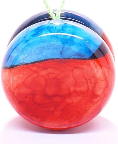 Orange Blue Marble Sidekick Yoyo from Kaleb Kendama