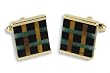 Cufflinks - Onyx, Jade and Tiger Eye Center