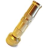 Hose Nozzle High Pressure Lead Free - Safe for Organic Gardens, the Original 99.9 Percent Lead-free Solid Brass Nozzle with Adjustable Sprayer and Lifetime Guarantee, Plus Bonus Gardening Ebook
