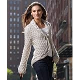 DKNYC Cable-Trim Hand-Knit Cardigan at Donna Karan