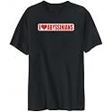 T-Shirt Mens Black " I LOVE Abyssinians " Cats