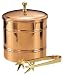 Old Dutch 2-1/2-Quart Solid Copper Lined Ice Bucket with Brass Tongs