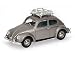 Diecast Model VW Beetle 1200 with Roof Rack (1953) in Dark Silver (1:43 scale)