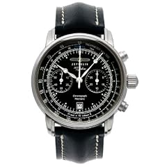 Zeppelin Herrenarmbanduhr Special Edition 100 Jahre Zeppelin Chronograph Mechanik mit Datum schwarz 7608-2