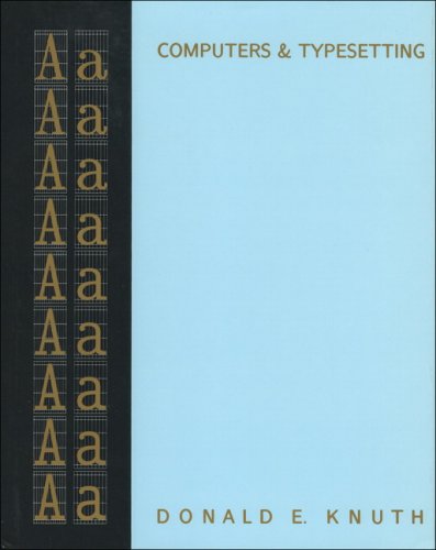 Computers & Typesetting, Volume a: The Texbook