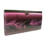 Womens Asian Leaf Pattern Ballet Accordion Clutch Wallet (BL-WP0035-Pink)
