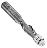 1/4" Diameter x 1" Cutting Length, 1/4" Shank, 3" Overall Length - Flush Trim Down Cut Spiral Bit, W