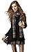 Beautifulmall Womens Winter Long Sleeve Stretch Plaid Tartan Slim Fit Sweater Dress for Women