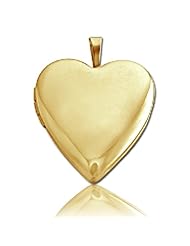 Solid 14K Solid Yellow Gold Heart Locket - Available in Two Sizes
