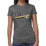 NCAA Towson Tigers Ladies Rising Bar Junior's Tri-Blend T-Shirt - Ash