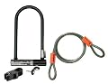 Kryptonite Kryptolok Series 2 Standard Bicycle U-Lock (4-inch x 9-inch) with 4-Foot Flex Cable