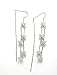 Diamond Earrings 1.0k G.V.V.S Brilliant Diamonds on 18k White Gold Dangled Earrings Made in Italy