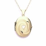9ct Yellow Gold Locket With Engraved Heart