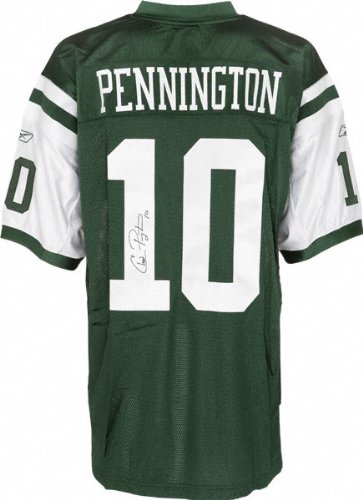 Mounted Memories New York Jets Chad Pennington Signed Authentic Team Color Jersey