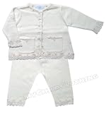 White Baby Knitted Cardigan and Pant Set