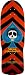 Powell-Peralta Skateboards Steve Steadham Spade Deck (Blue/Orange, 10-Inch)