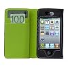 Logotrans Wallet Series Ledertasche f�r Apple iPhone 4 gr�n