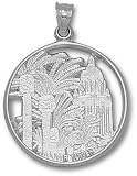 Stanford Cardinal Solid Sterling Silver Hoover Tower Pendant