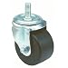 E.R. Wagner Stem Caster, Swivel, Polyolefin Wheel, Plain Bearing, 300 lbs Capacity, 2-1/2" Wheel Dia, 1-3/4" Wheel Width, 3-1/2" Mount Height, 1/2"-13 Stem Dia, 1-1/2" Stem Height