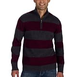 Merona Zip Blend Sweater - Wine/Graphite