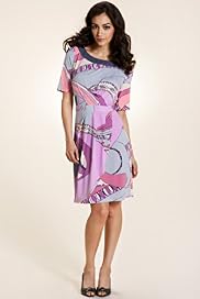 Per Una Boat Neck Abstract Print Slinky Dress