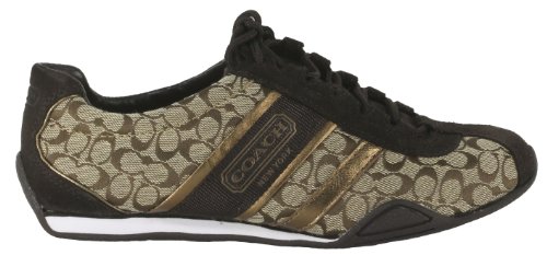 Coach Women's Remonna Signature C Jacquard Sneakers, Style A1945 (Khaki/Bronze) (7.5 M US Women)